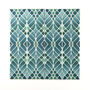 Art Nouveau Blue Turquoise Handprinted Ceramic Tile, thumbnail 9 of 12