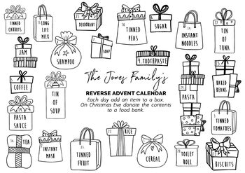 Personalised Reverse Christmas Advent Calendar Reusable, 8 of 10