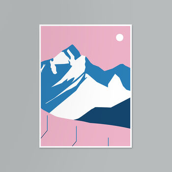 Personalised Mountain Skiing Print, 4 of 4