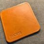 Personalised Stamped Tan Leather Coaster, thumbnail 8 of 12