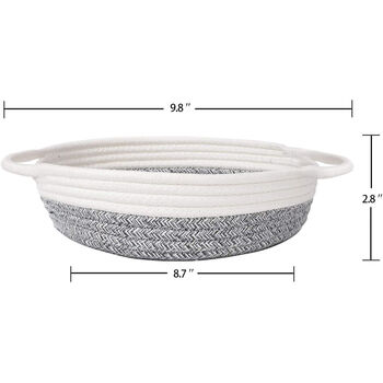 Set Of Two Woven Cotton Storage Rope Baskets, 3 of 3