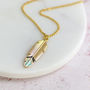 Gold Plated Feather Enamel Necklace, thumbnail 4 of 7