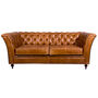 Caesar Two Seater Chesterfield Sofa Tweed And Leather, thumbnail 4 of 4