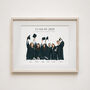Personalised Graduation Gift – Hand Drawn Portrait From Photo, Friends Keepsake Print, Class Of 2025 Party Or School Leavers Decor, thumbnail 7 of 9