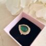 Emerald Green Gold Ring, thumbnail 1 of 6