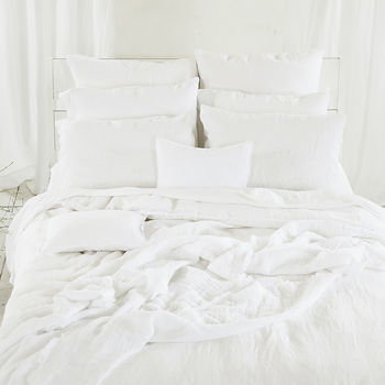 Stone Washed Linen Bed Set, 5 of 5
