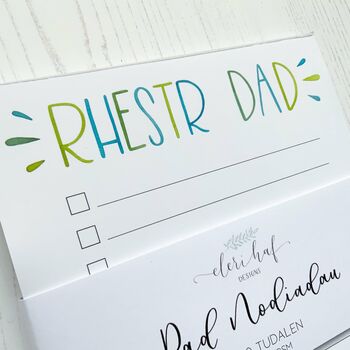 Rhestr Dad, Welsh A5 Notepad For Dad, 2 of 6