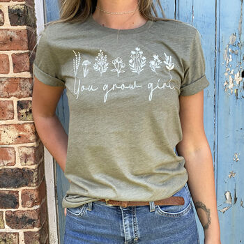 'You Grow Girl' Eco Gardening T Shirt, 4 of 5
