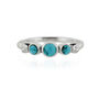 Lakshmi Turquoise Stacking Ring Silver Or Gold Plated, thumbnail 5 of 9