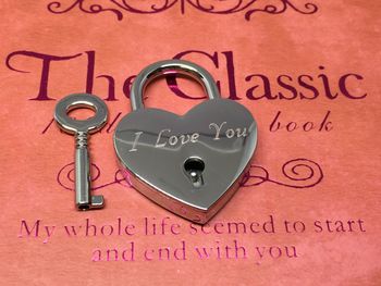 Personalised 'I Love You' Heart Lovelock Keyring, 4 of 8