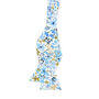 Wedding 100% Cotton Floral Print Tie Blue And Yellow, thumbnail 3 of 5