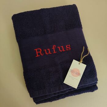 Personalised Dog Pets Large Cotton Towel, 2 of 12