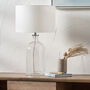 Clear Bubble Glass Table Lamp With Shade, thumbnail 1 of 8