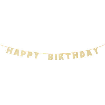 Luxe Gold Happy Birthday Garland, 3 of 3