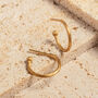 Simple Brushed Gold Vermeil Plated Hoop Earrings, thumbnail 1 of 6