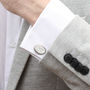 Personalised Oval Message Cufflinks, thumbnail 2 of 7