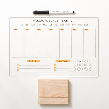 Personalised Weekly Planner Acrylic Sign, 10 of 11