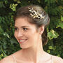 Bronze Enameled Botanical Bridal Hair Clip, thumbnail 6 of 8