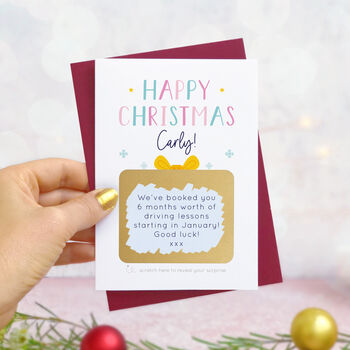 Personalised Christmas Gift Scratch Card, 2 of 9