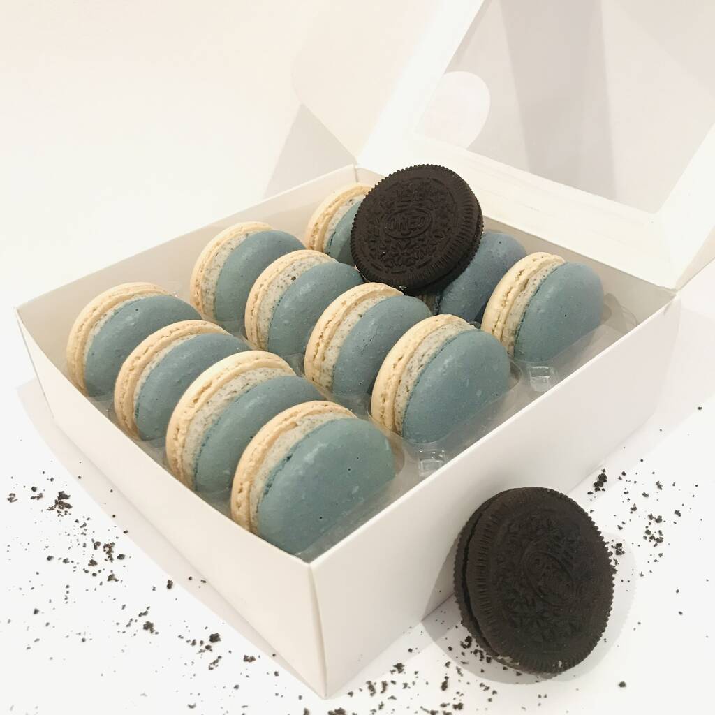 Oreo Cookies And Cream Macarons Gift Box Of 12, 1 of 3