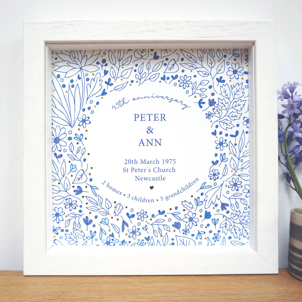 Personalised 45th Anniversary Gift By Ant Design Gifts