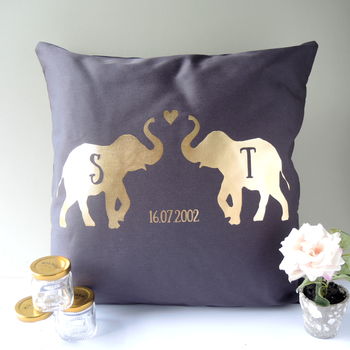 Personalised Love Elephant Cushion, 2 of 2