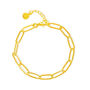 Alice Gold Paperclip Chain Bracelet, thumbnail 3 of 5