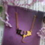 Personalised Dragon Necklace Gold And Silver, thumbnail 2 of 4