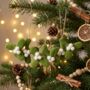 Mini Mistletoe Sprig Set Of Three Hanging Decorations, thumbnail 1 of 3