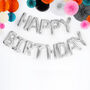 Silver Happy Birthday Balloon Banner, thumbnail 2 of 2
