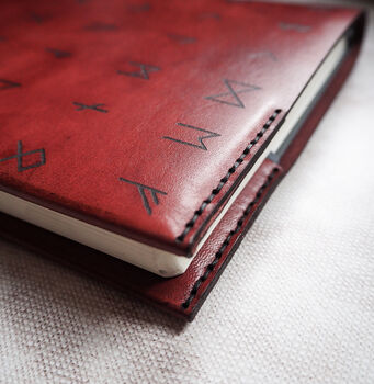 Rune Leather Notebook Cover A5, 2 of 11