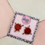 Blood Glitter Resin Studs / Gothic Jewellery Gift / Spooky Statement Accessories / Alternative Fashion, thumbnail 2 of 5