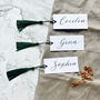 Green Tassel, Hand Calligraphy Place Cards, thumbnail 1 of 3