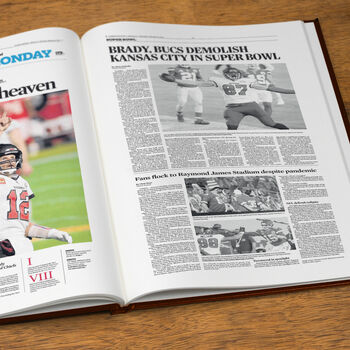 Tampa Bay Buccaneers Personalised Newspaper Book, 12 of 12