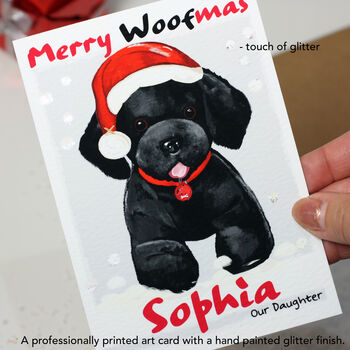 'Merry Woofmas' Dog Christmas Card, 2 of 3