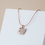 Rose Gold Crystal Swan Pendant Necklace, thumbnail 1 of 3