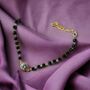 Black Crystal Beads Zircon Mangalsutra Nazar Bracelet, thumbnail 8 of 8