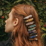 Rose Quartz Crystal Hair Clip Set Of Two, thumbnail 4 of 5