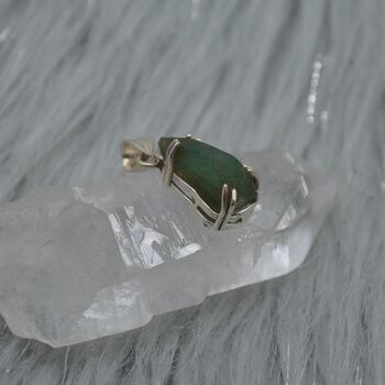 Raw Emerald Pendant Necklace, 5 of 12