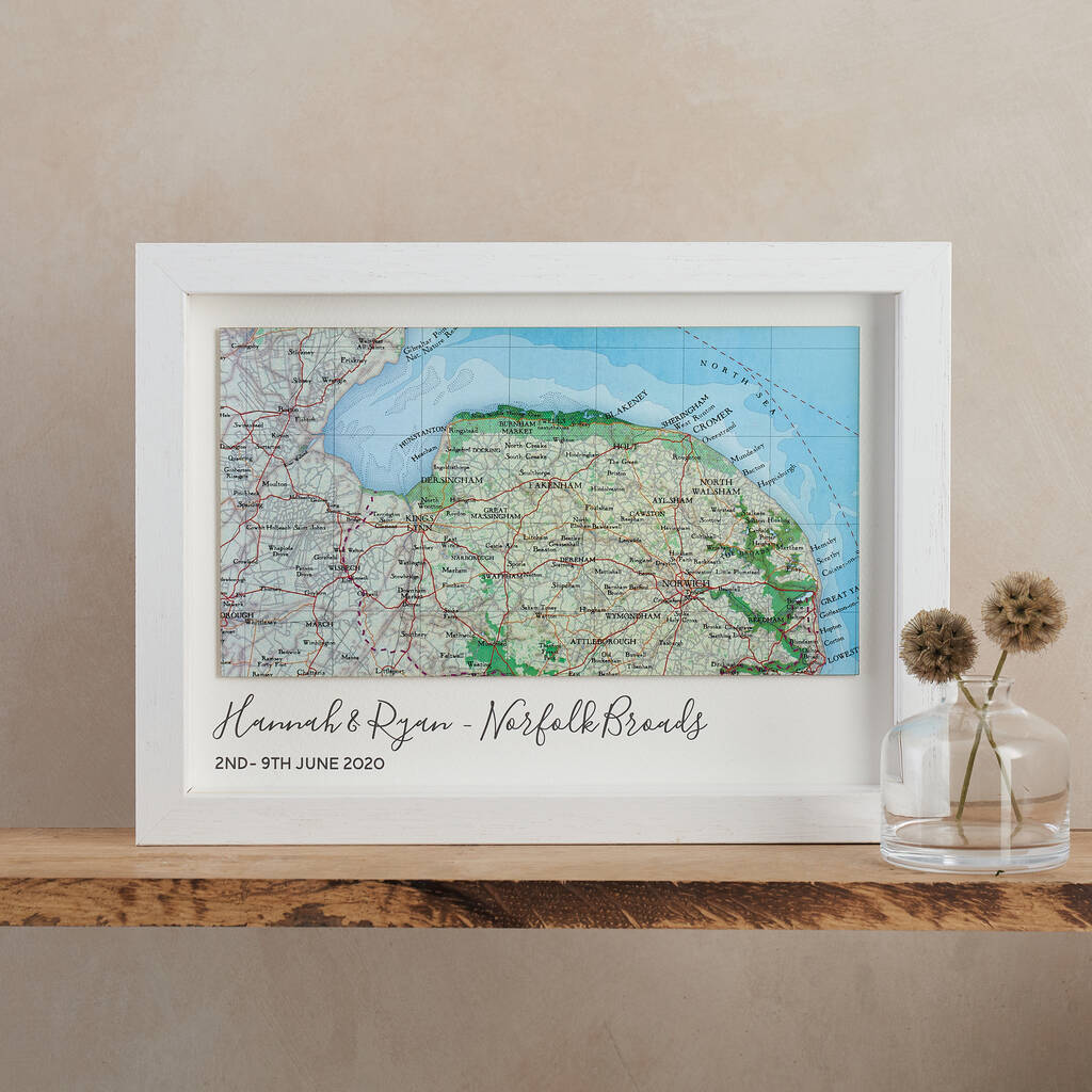 Personalised Map Landscape Location Print, 1 of 4