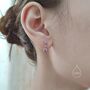 Amethyst Purple Double Cz Stud Earrings Sterling Silver, thumbnail 7 of 12