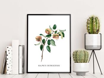 Vintage Style Botanical Burger Print, 3 of 10