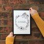 'She Is A Wildflower' Hand Illustrated Quote Print, thumbnail 3 of 7