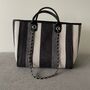 Personalised Stripe Large Chain Initial Tote Bag, thumbnail 8 of 9