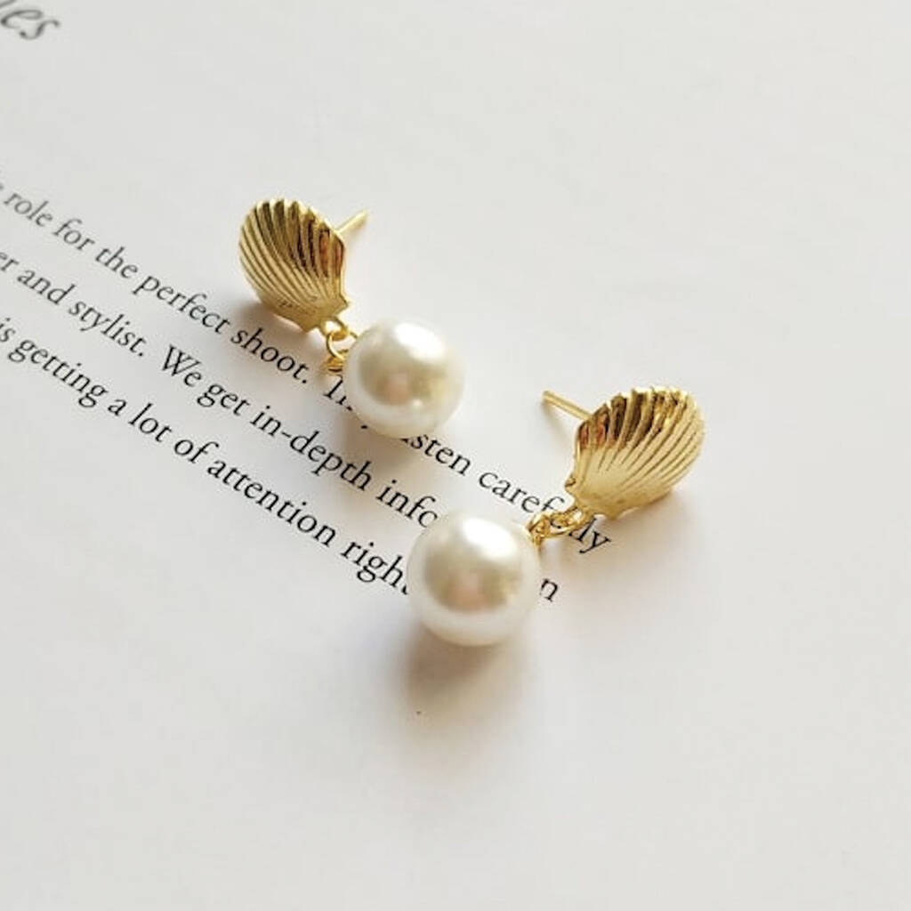 HUGE AAAA 16mm natural south sea grey shell pearl earrings 14K white gold |  eBay
