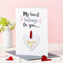 Personalised 'My Heart' Foiled Keepsake Card, thumbnail 1 of 5