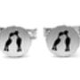 Kissing Couple Sterling Silver Cufflinks, thumbnail 5 of 6
