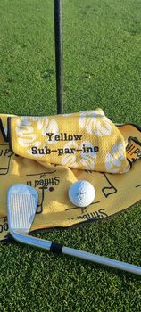 Personalised Golf Towel Sub Par Ine, 2 of 4