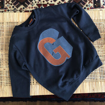Personalised Initial Children's Embroidered Sweatshirt, 2 of 9
