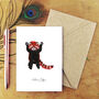 Pack Standing Red Panda Greetings Card, thumbnail 1 of 7